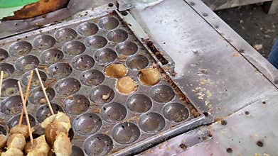 Cilor Tusuk or Pentol Korea Telur Gulung is a typical Indonesian snack
