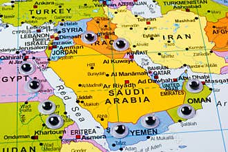 Map, political, countries, borders, cartography, artificial eyes