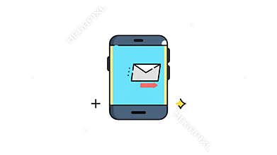 Smartphone screen displaying email notification