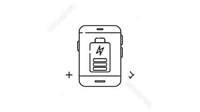 Smartphone screen displaying 75% battery level icon