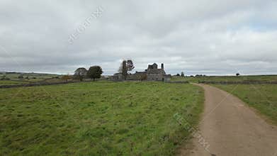 Destination scenics b-roll of Magpie Mine in the Derbyshire Peak District National Park