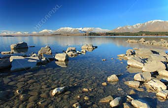 Blue Sky in Lake Tekapo