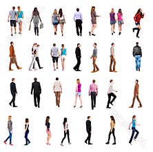 Collection of people's back view