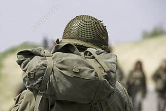 Soldier with helmet