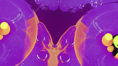 Abstract background pigment mix yellow violet