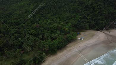 Philippine Paradise: Aerial Drone Views of Stunning Sunsets, Sunrises, and Tropical Beaches with Palm Trees