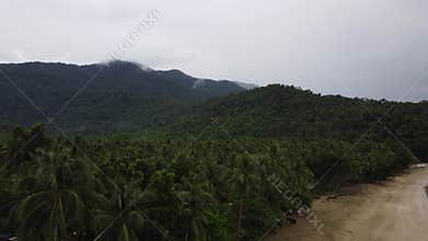Philippine Paradise: Aerial Drone Views of Stunning Sunsets, Sunrises, and Tropical Beaches with Palm Trees