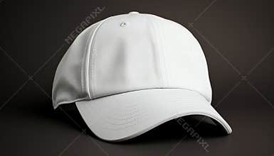 Fashion cap with baseball design on white background generated by AI