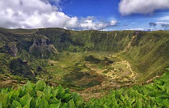 Volcanic Crater at Faial, Azores - HDR image
