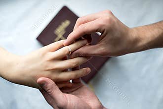 Engagement rings hands proposal