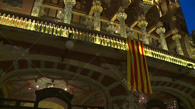 Very Luxurious Building with a Hanging Catalan Flag