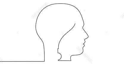 Self drawing line animation head with a question mark continuous line drawn concept video