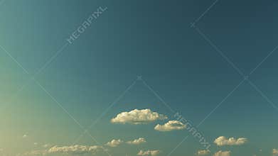 Blue Sky Background With Tiny Clouds. White Clouds In Blue Clean Bright Sky. Blue Sky And White Fluffy Clouds.