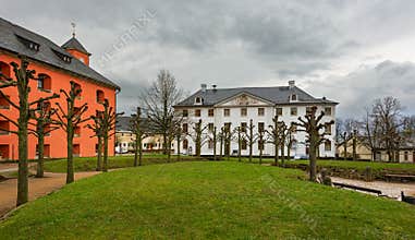 Historic buildings of Koenigstein Fortress in Saxon Switzerland, Germany