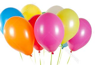 Multicolored air balloons