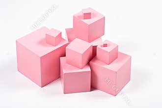 Montessori Pink Cubes