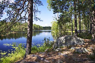 Finland: Summer day by a lake