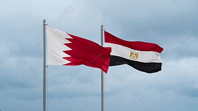 Egypt and Bahrain flag