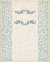 Vintage border frame decorative ornate calligraphy vector