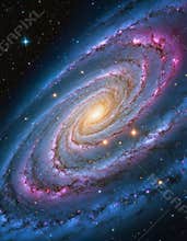 Majestic Spiral Galaxy in Space
