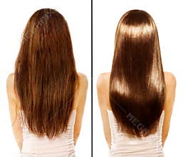Before and After. Damaged Hair Treatmen