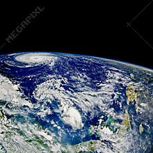 Hurricane over North Atlantic