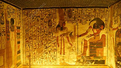 The Tomb of Queen Nefertari in Valley of the Queens, Luxor Egypt.
