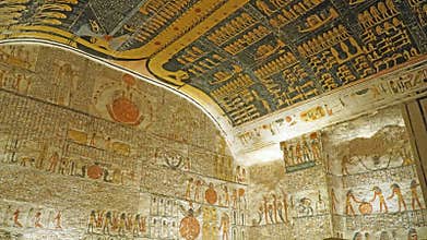 Tomb of Ramses V and Ramses VI (KV9) in Valley of the Kings, Luxor