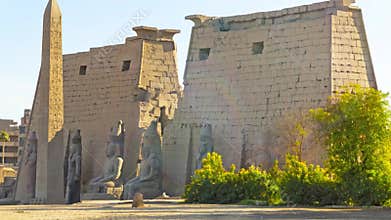 Luxor Temple in Luxor, ancient Thebes, Egypt. Luxor Temple is a large Ancient Egyptian temple complex located on the