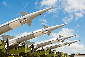 Antiaircraft missles weapon aimed to the sky