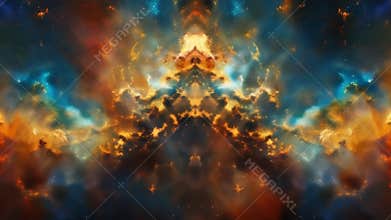 Strands of quantum entanglement stretch across the vast expanse of a dark celestial canvas connecting distant points in