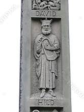 King David depicted on Caedmon's Cross, Whitby