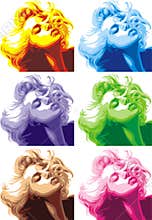Blonde girl look like Marilyn Monroe