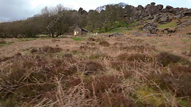 Point of view destination scenic at The Roaches in the Peak District National Park
