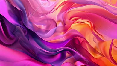 Vibrant Fabric Waves in Red and Purple Hues
