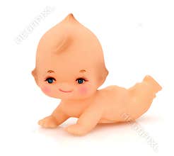 Vintage Doll on White