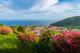 Agua Retorta village, Sao Miguel island, Azores, Portugal.