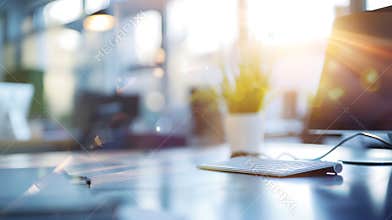Generative AI Work Office Blur Beautiful Backgrounds business concept.