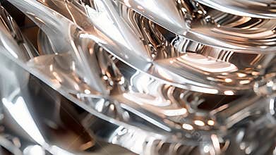 The metallic fins gleam in the light with a mirrorlike finish that reflects the intense heat they absorb