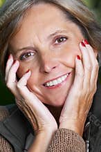 Cheerful mature woman