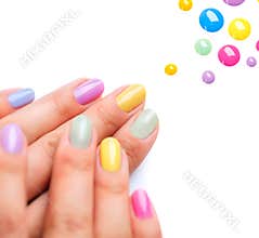 Trendy Colourful Manicure