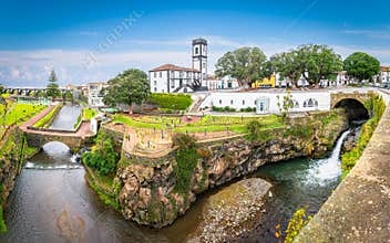 Central square Of Ribeira Grande, Sao Miguel, Azores