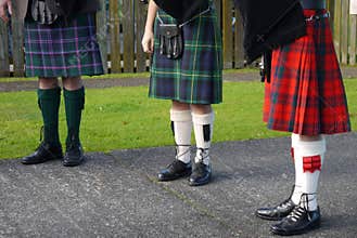 Scottish culture: three kilts