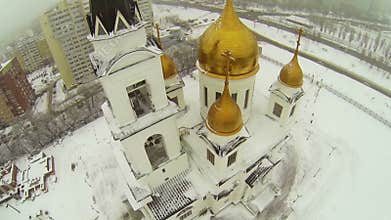 Belltower and cupolas of Cathedral Apostles Cyril