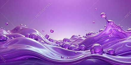 wallpaper abstrack organic liquid ilustration lavender Generative AI