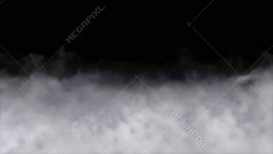 Steam smoke loop rising from bottom to top. Endless loop