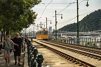 The Belgrád quay is located in Budapest, on the Pest side of the Danube.