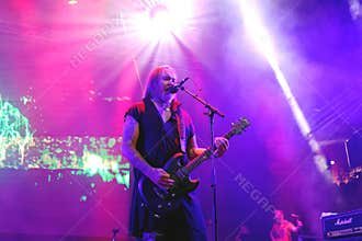 Neddo (Anders Odden), guitar player and vocalist of the Norwegian Death Metal Band Cadaver on Hellsinki Metal Festival