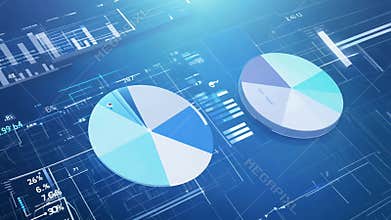 Data analysis process using charts and graphs in a digital workspace on a tech platform in 2023