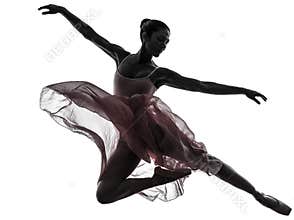 Woman ballerina ballet dancer dancing silhouette